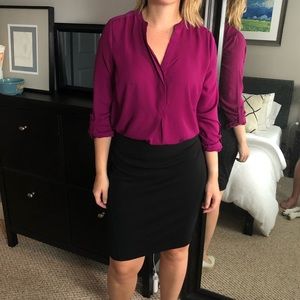 Loft Outlet black pencil skirt size 6P